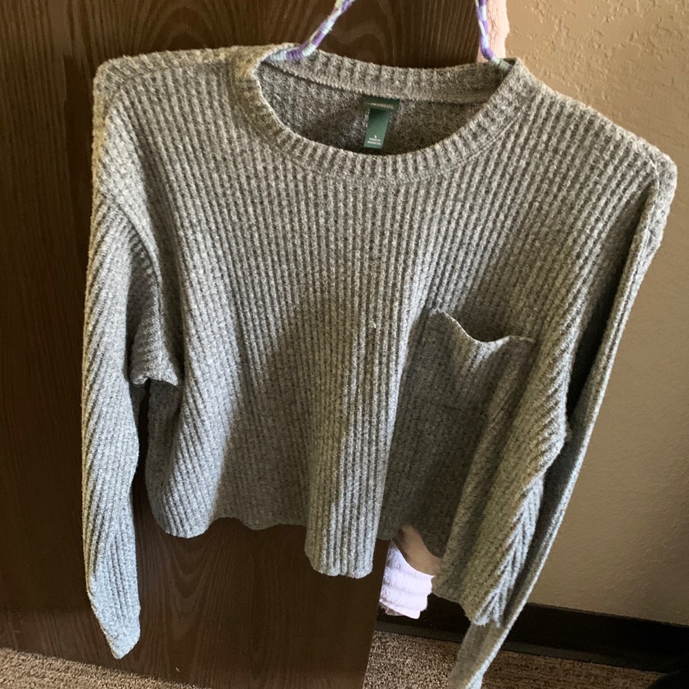 Waffle knit crop